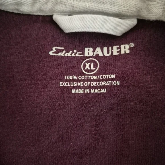 Vintage Y2K 1990's Eddie Bauer Men Spirt Shop Rugby Long Sleeve Pullover Size XL - Picture 6 of 7